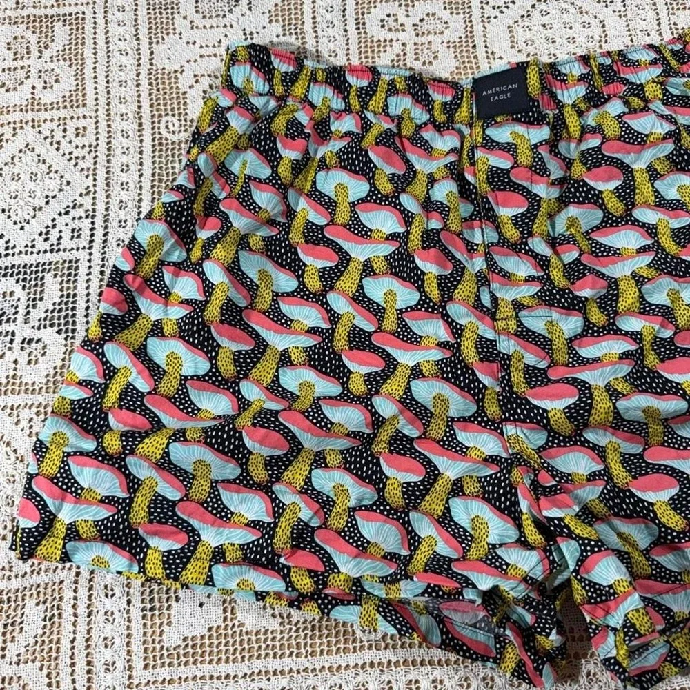 American Eagle multicoloured trippy mushroom boxer shorts sz L